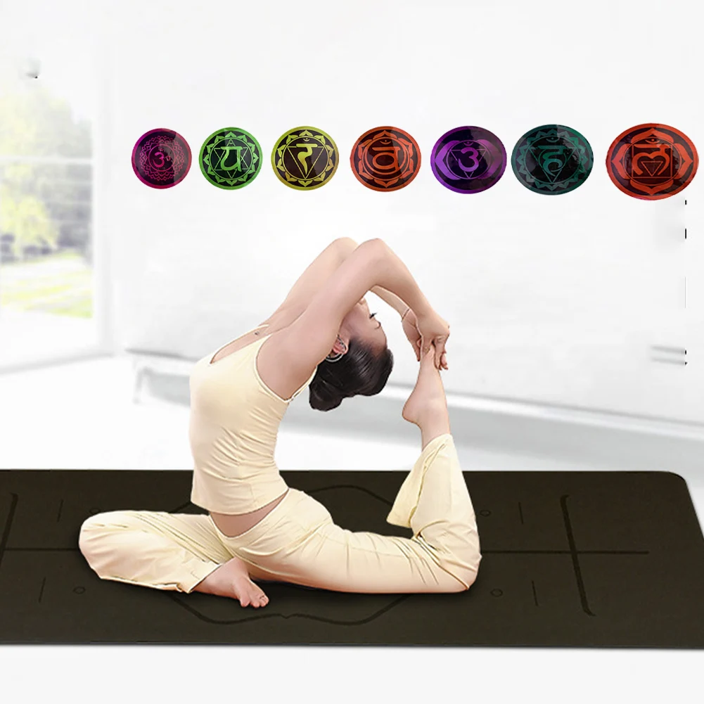7Pcs/Set Om Meditation PVC Chakras Yoga Wall Stickers Decoration Dec FP CW_ FT 
