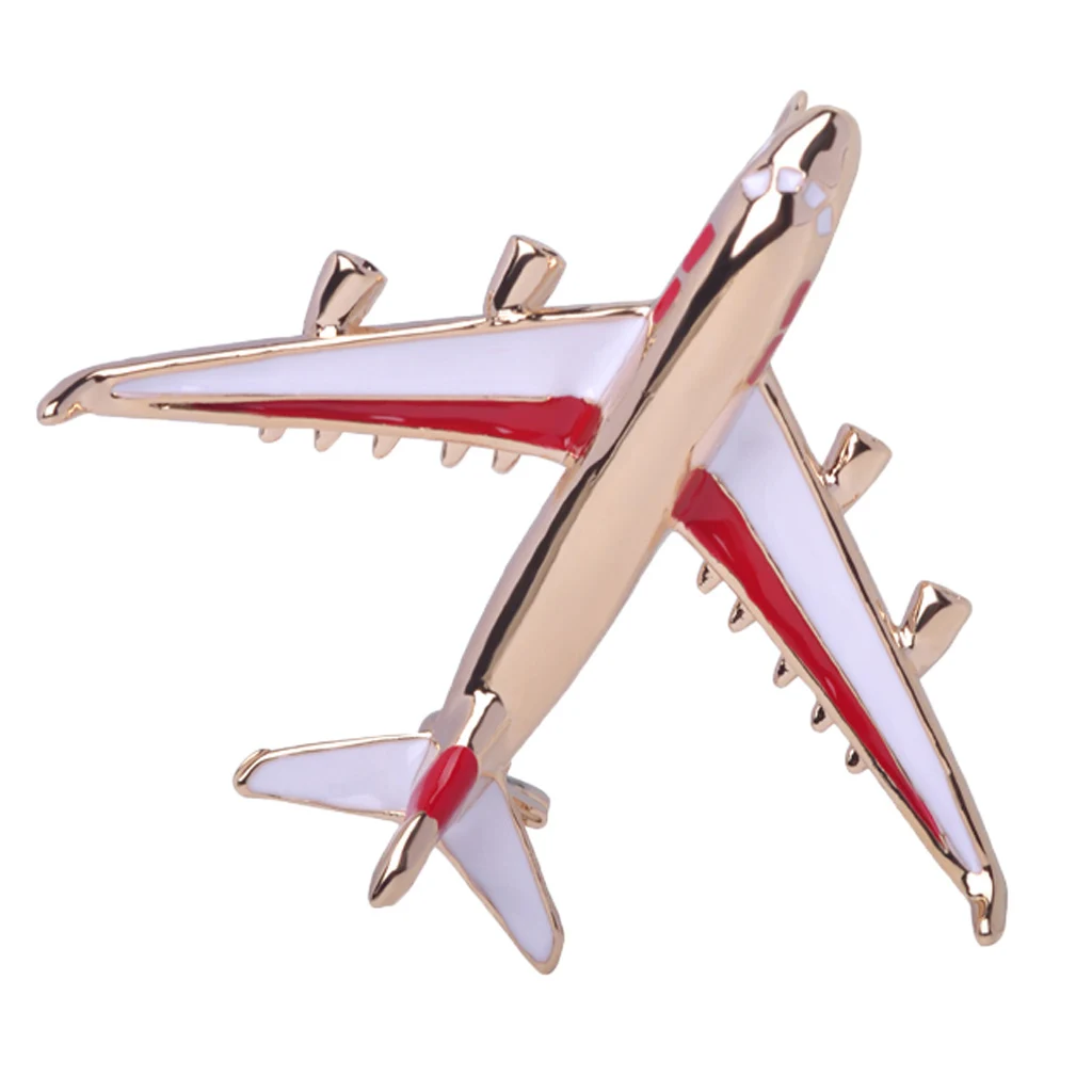 Airplane Aircraft Jet  Collar Brooch Pin Corsage Badge Women Men Jewelry