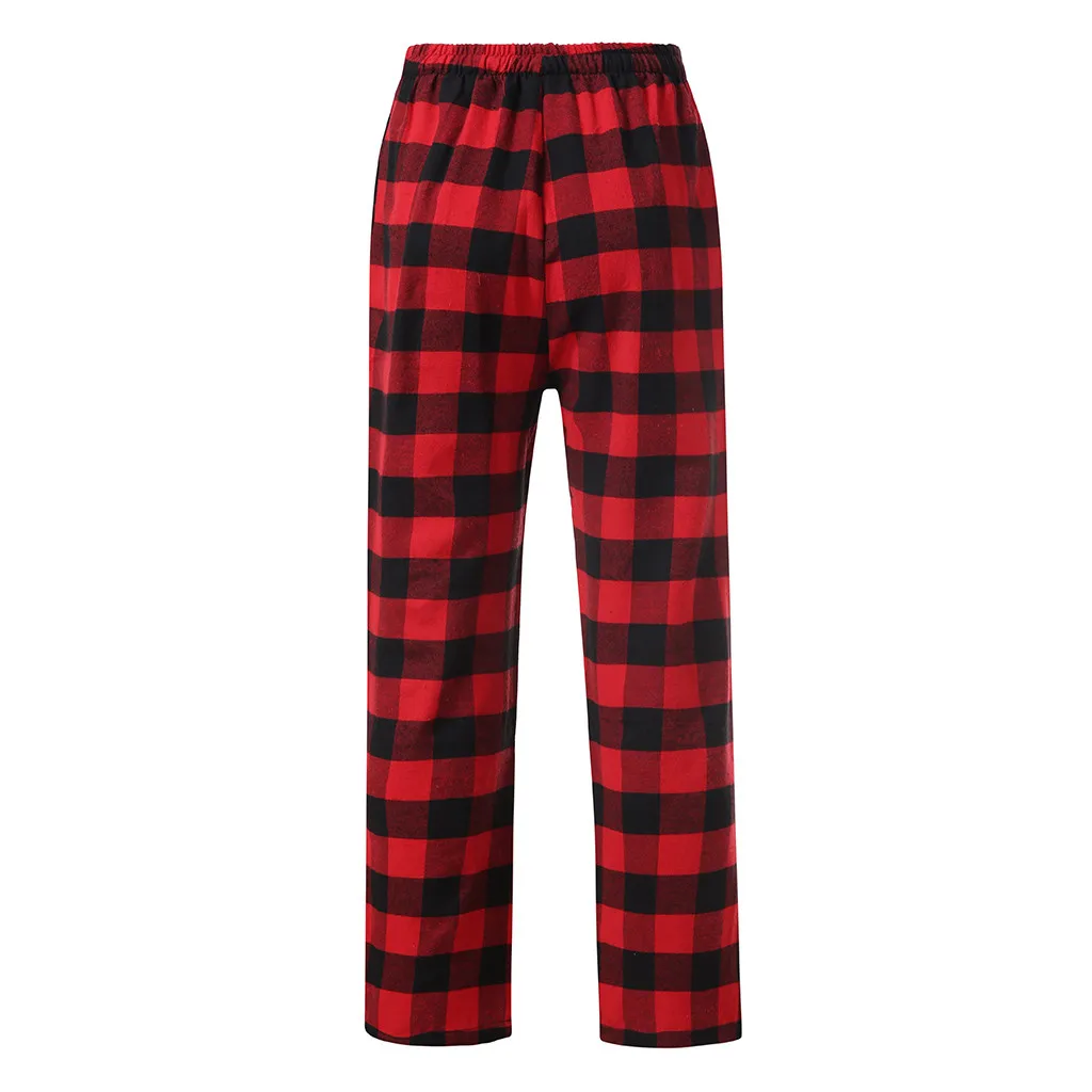 Fashion Men's Casual Plaid Sport Plaid Pajama Pants Trousers Homewear For Men Spring Autumn Casual Straight Loose Trousers grey track pants