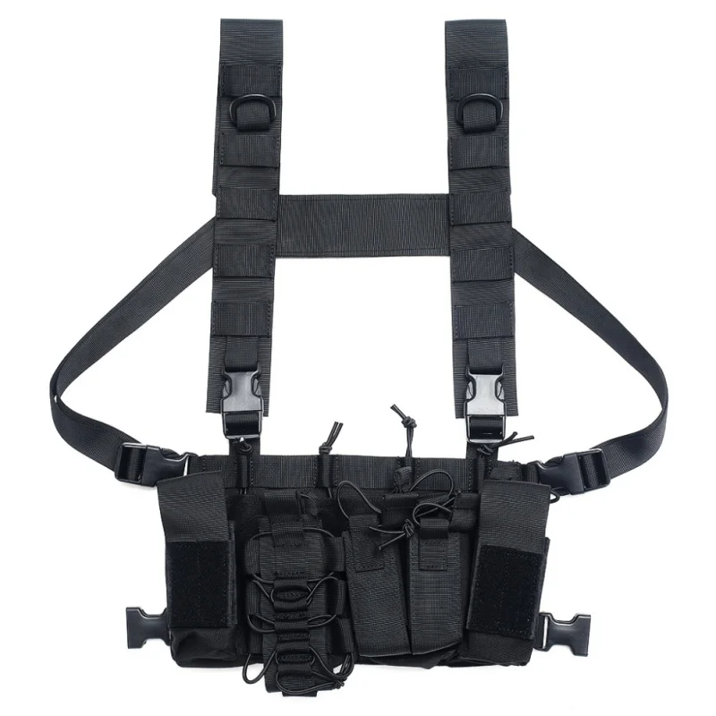 Survival Military Tactical Combat Harness Pouch EDC Chest Rig Bag Hunting 13US 