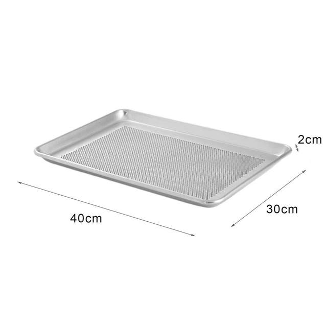 Bandeja de aluminio para hornear (13x18 pulgadas perforada entera)