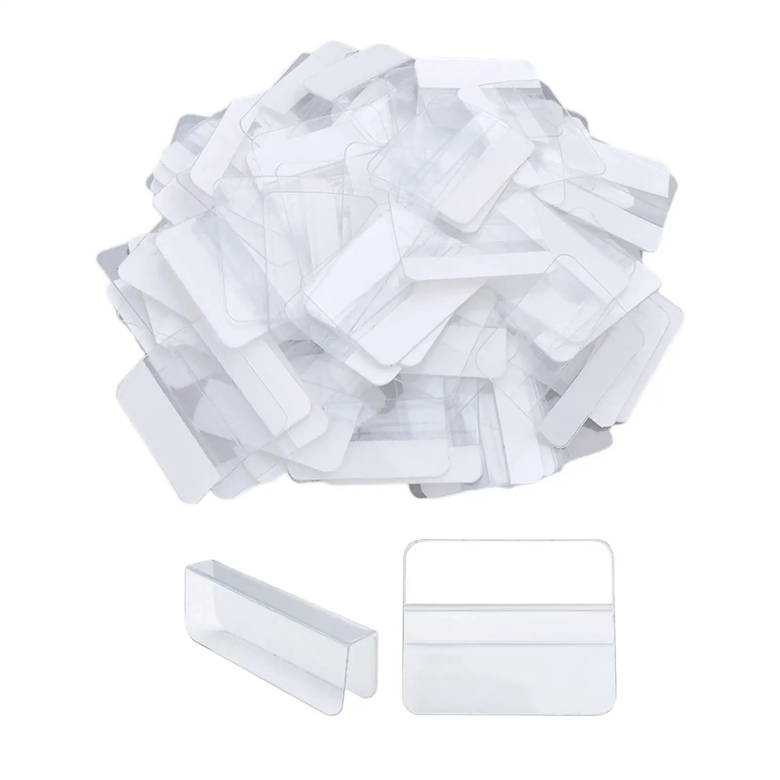 Pack of 100 pcs NUORUI Plastic Backs Lips Adhesive Adapters for Jewelry Cards 