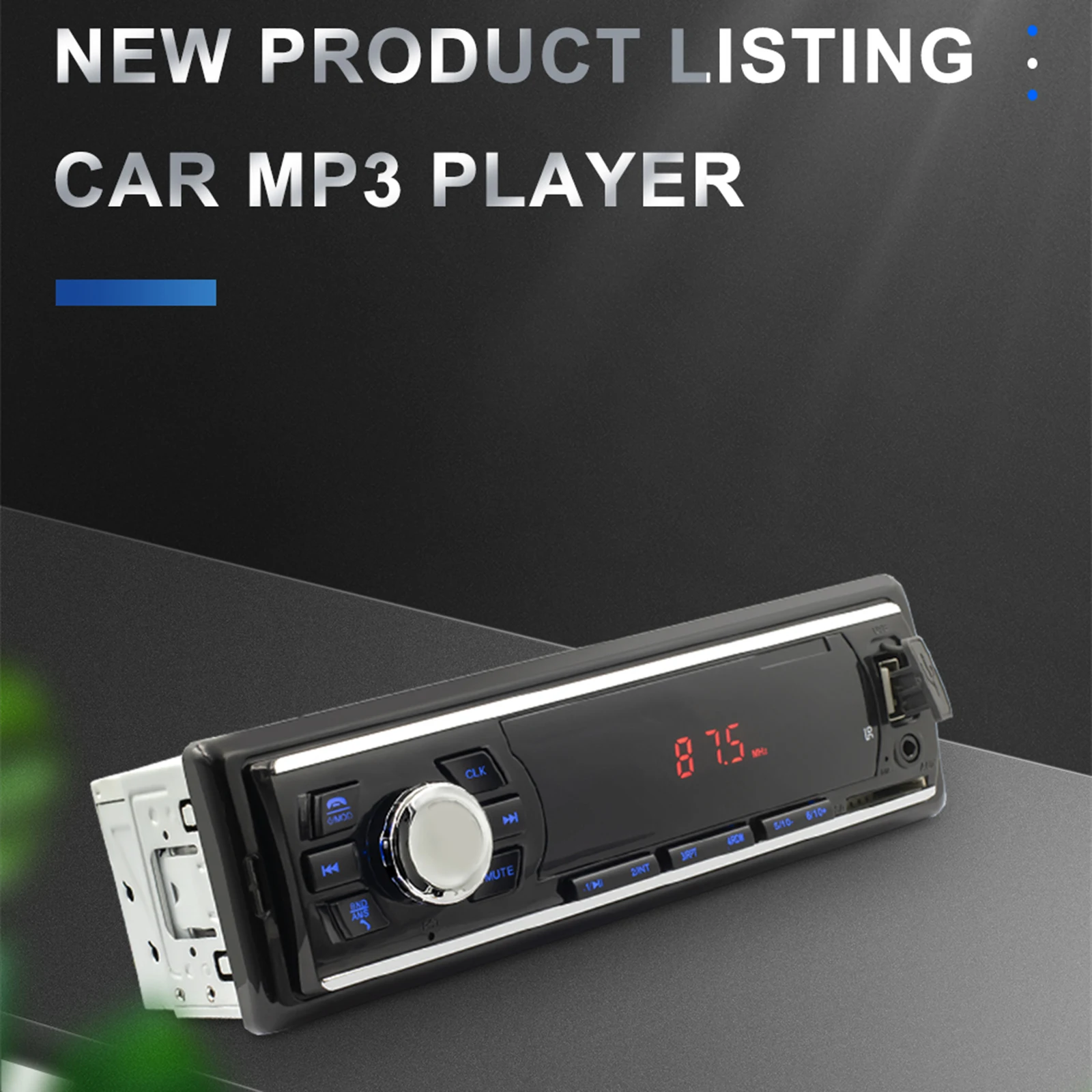 Car MP3 Player FM Radio High Performance with Remote Control Receiver Multimedia