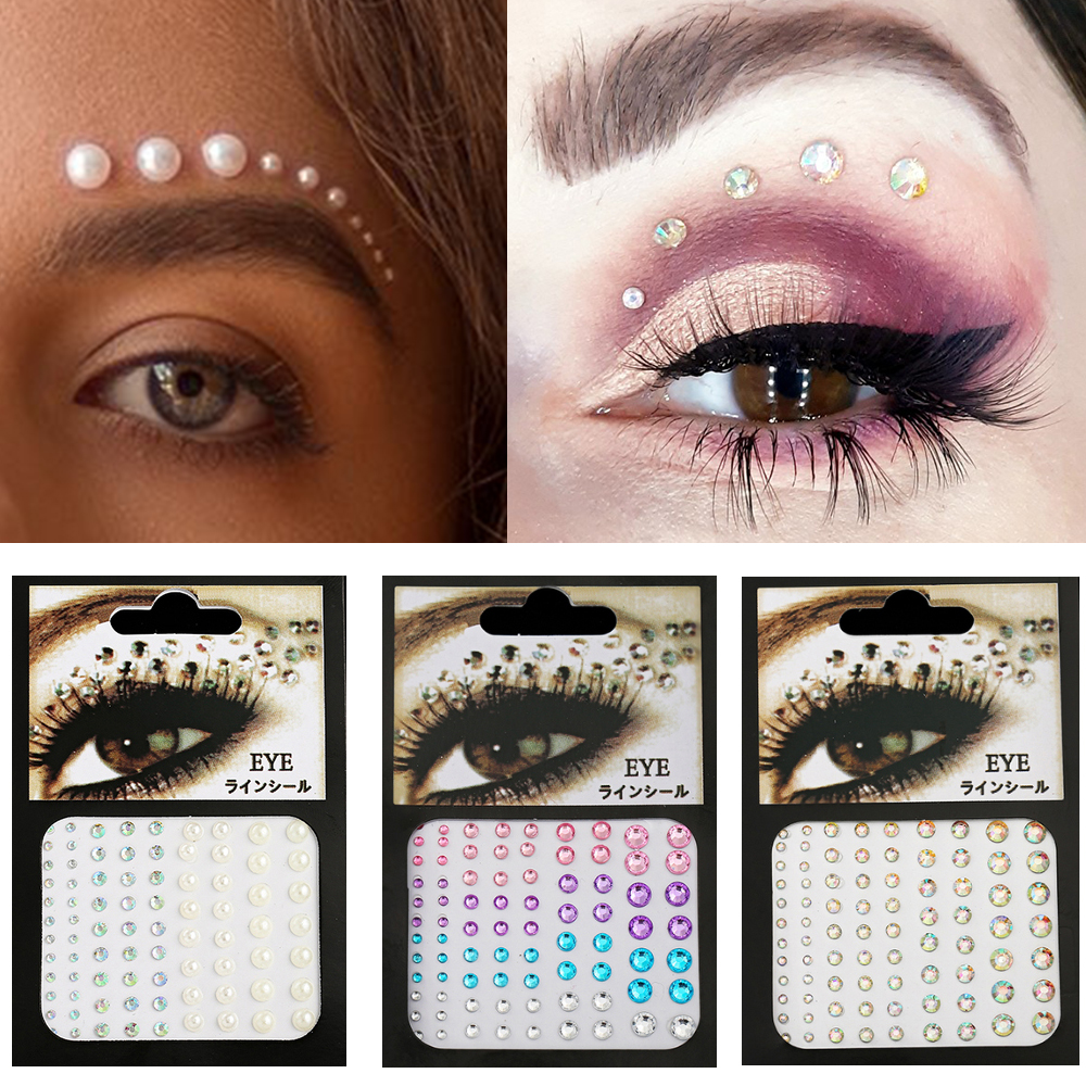 Best of 3D Pearl Face Body Brow Temporary Tattoo DIY Decal Art Crystal Diamond Rhinestone Self Adhesive Sticker Party Face Jewels Makeup Reviews & Tips