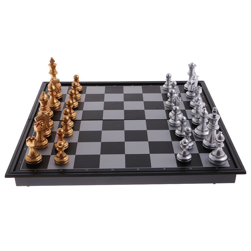 HIPS  Gold And Silver Folding International Chess Classic Game Set Children