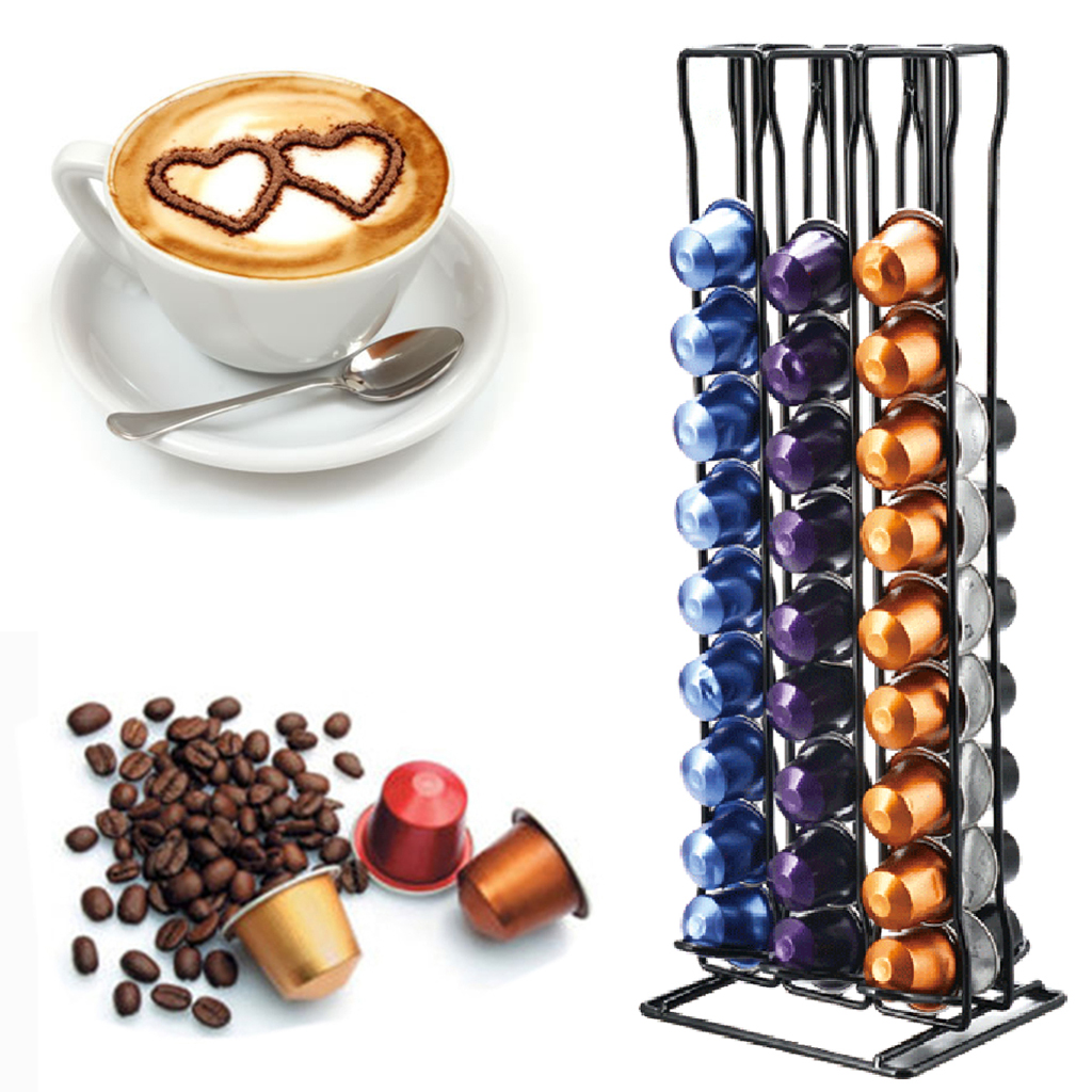 Nespresso Coffee Capsules Pod Holder Kitchen Storage Rack Dispenser Organizer in Home Office Supplies