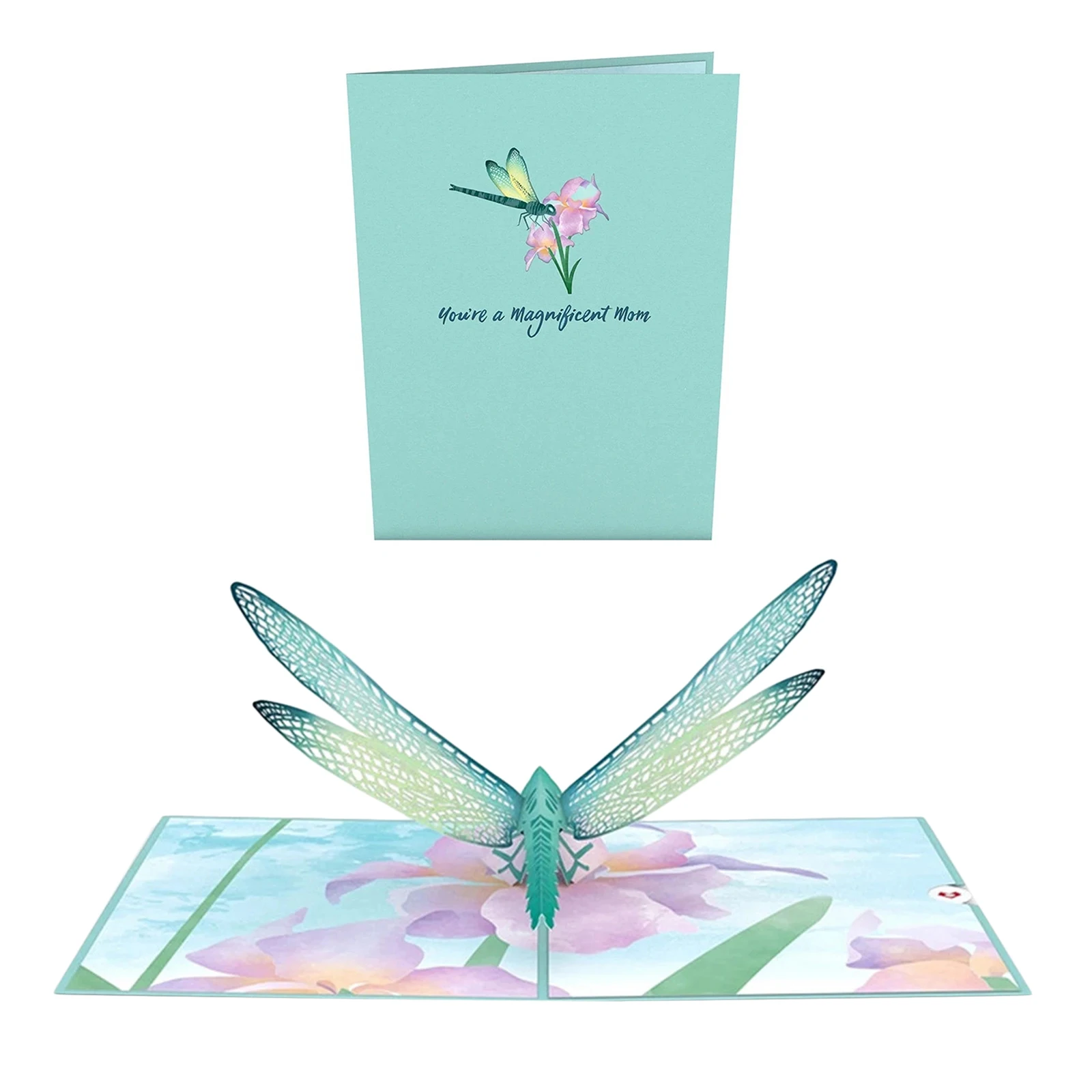 3D Dragonfly Pop Up Greeting Card Valentine's Day Gifts for Girlfriend Christmas Wedding Postcard