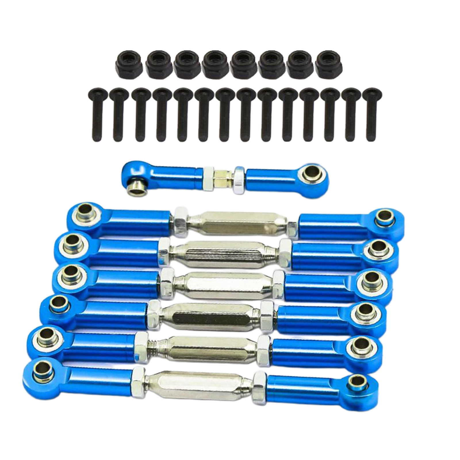 7PCS Aluminum Servo Link Tie rods 80-98MM 3644 For RC Traxxas 1/10 Slash 2WD Upgrade Parts Accessories