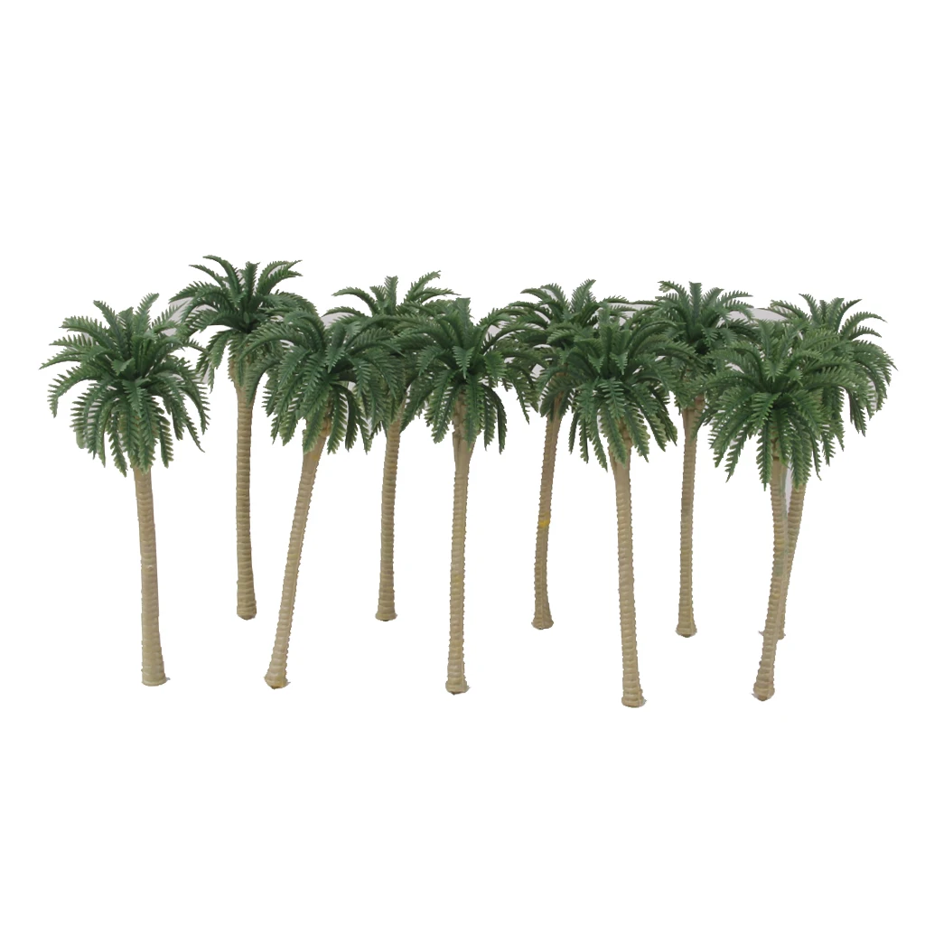 20 Pieces 1/150 Fake Model Coconut Trees for Mini Street Train Ornament 7cm