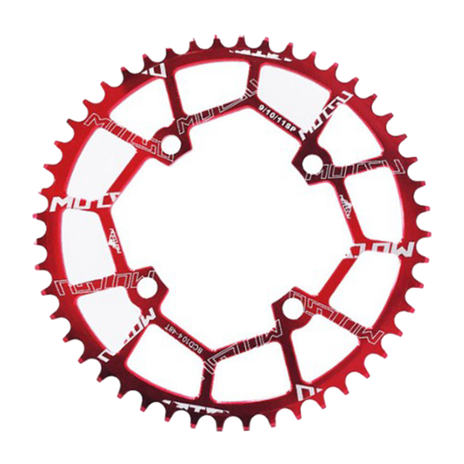Ultralight Bike Chainring 40T~52T Single Speed Narrow Wide 104BCD Chainwheel Round Chain Wheel Component Parts