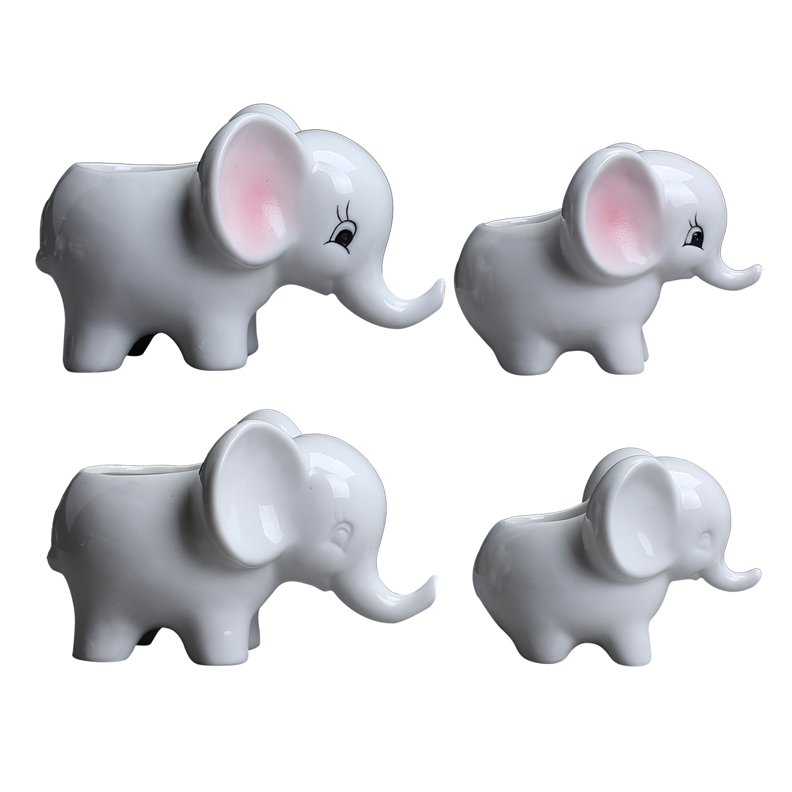 Lovely Succulent Pot Table Small Elephant Succulent Pot Plant Cactus Container Flowerpot Vase Drainage Hole Window Decor