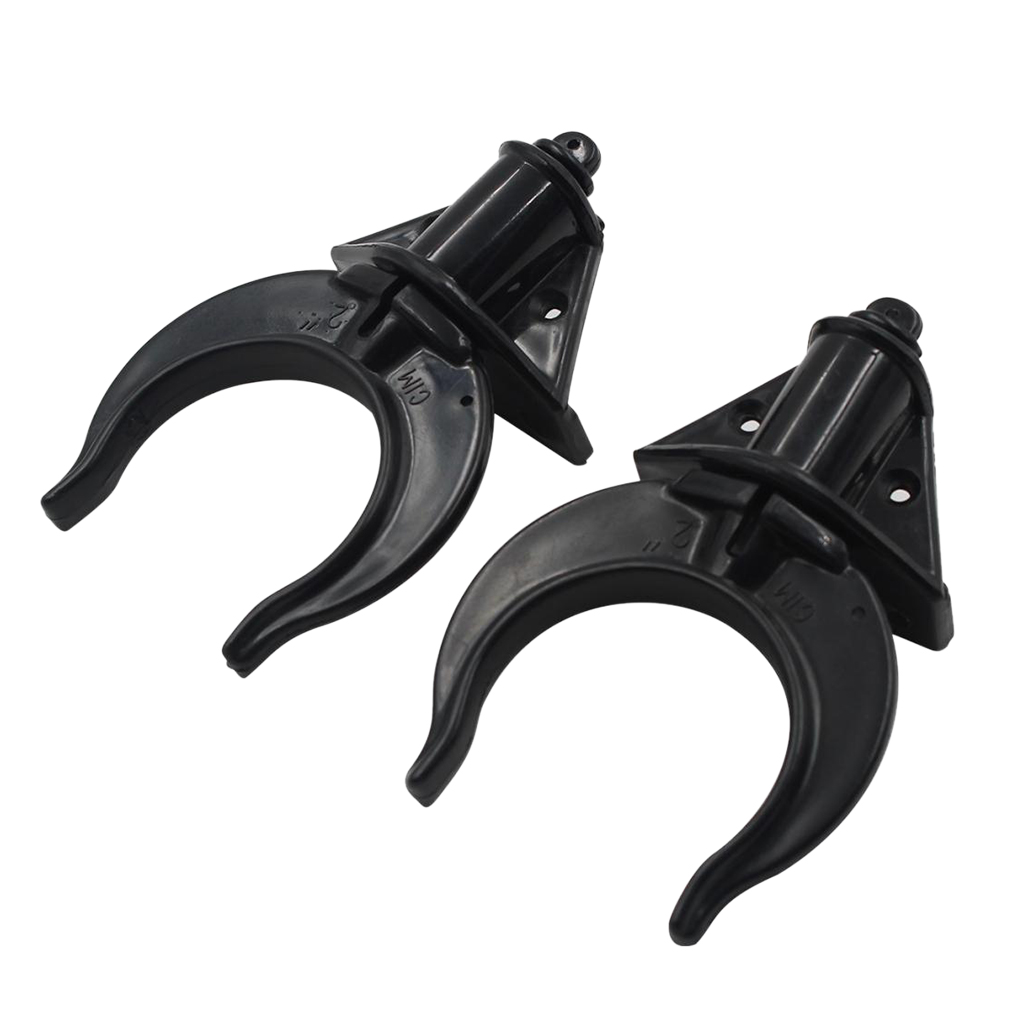 2 Pieces Black Plastic Oar Lock Rowlocks for Boat Marine Kayak Canoe