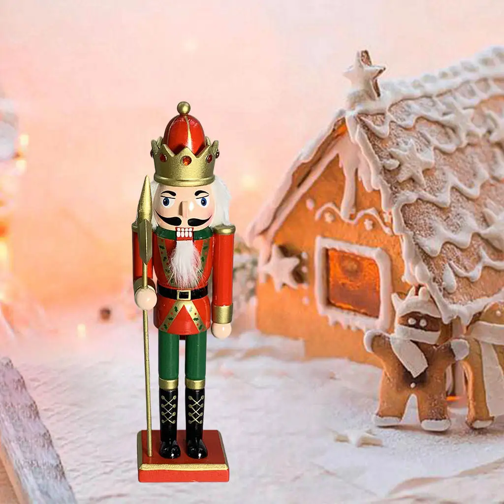 Hellery Figure di Schiaccianoci da 30 Cm Figure di Decorazioni Natalizie Schiaccianoci Soldato Decorazione Natalizia Ornamento Regali per Le Vacanze di Natale Cappello di Loto 