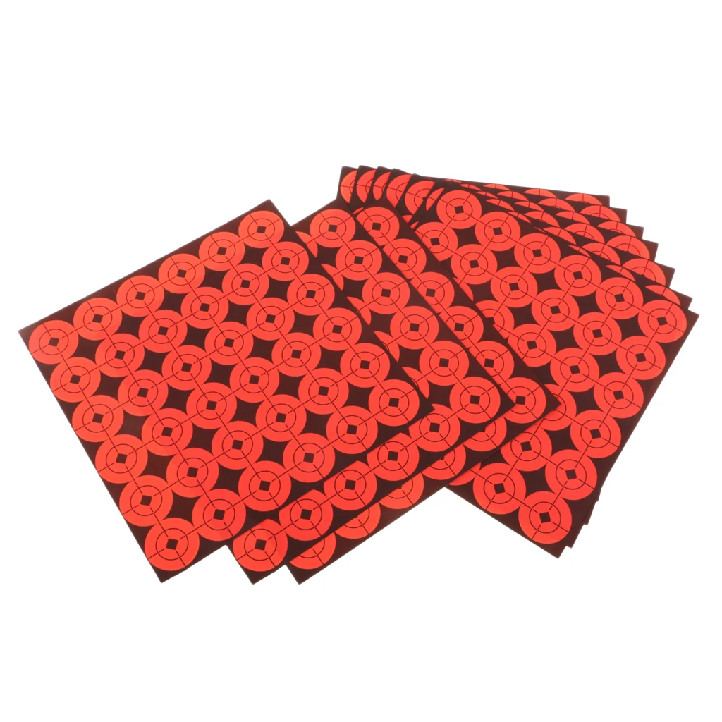 360pcs Self Adhesive Target Spots 10 Sheets Shooting Targets Orange 2.5cm Shooting Target Sticker