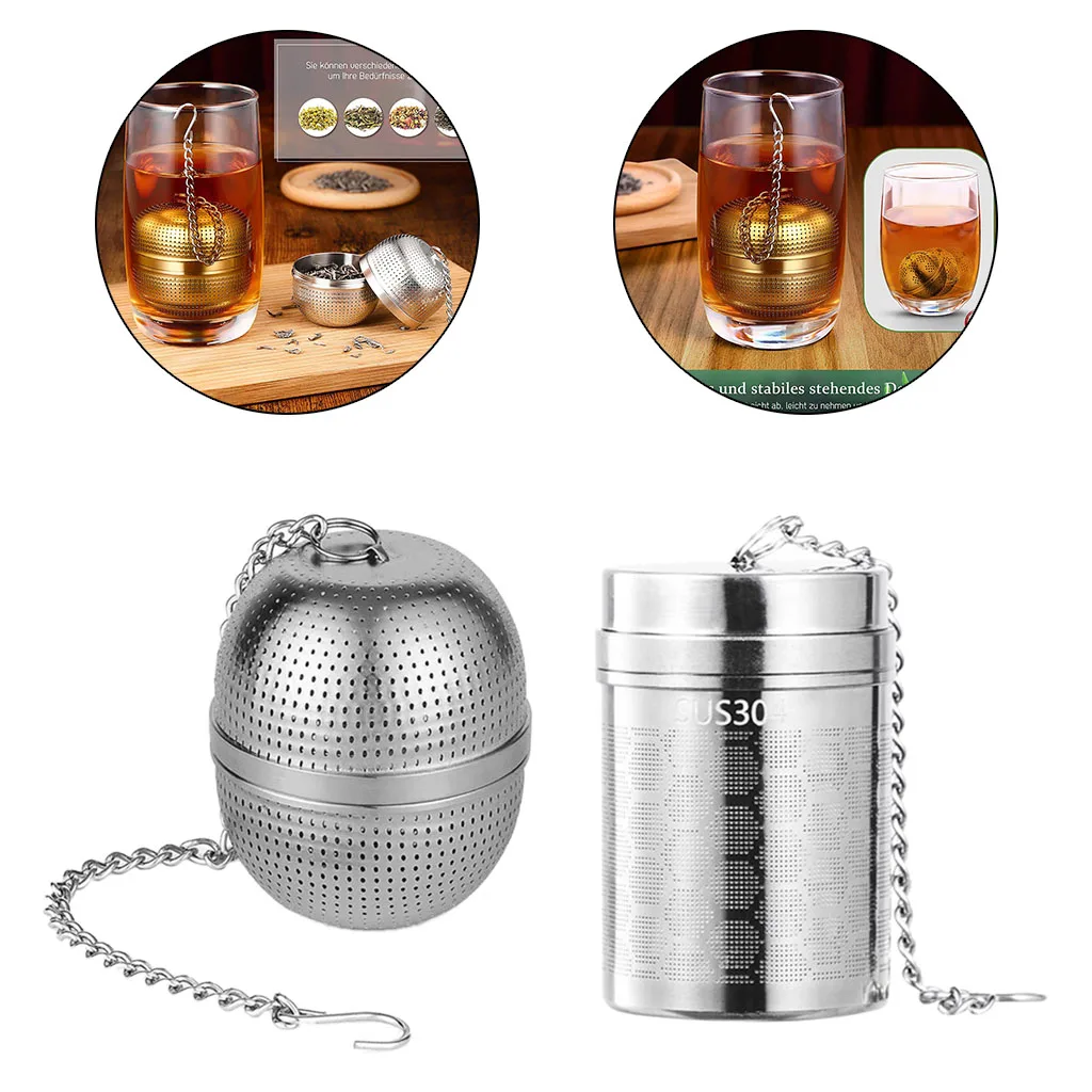 Premium Tea Strainer Tea Filters Mesh Tea Infuser Hanging for Mug Kettle with Chain Sealed Thread Connection
