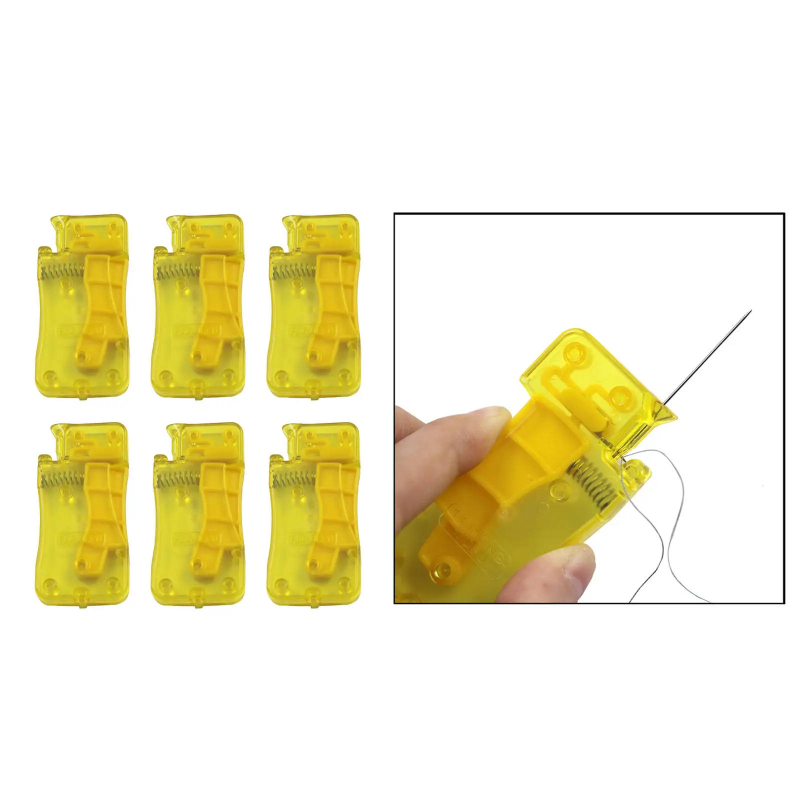 Mini 6pcs Auto Needle Threader, DIY Tool Home Hand Machine Sewing Automatic Thread Device Needle Threader Household Accessories
