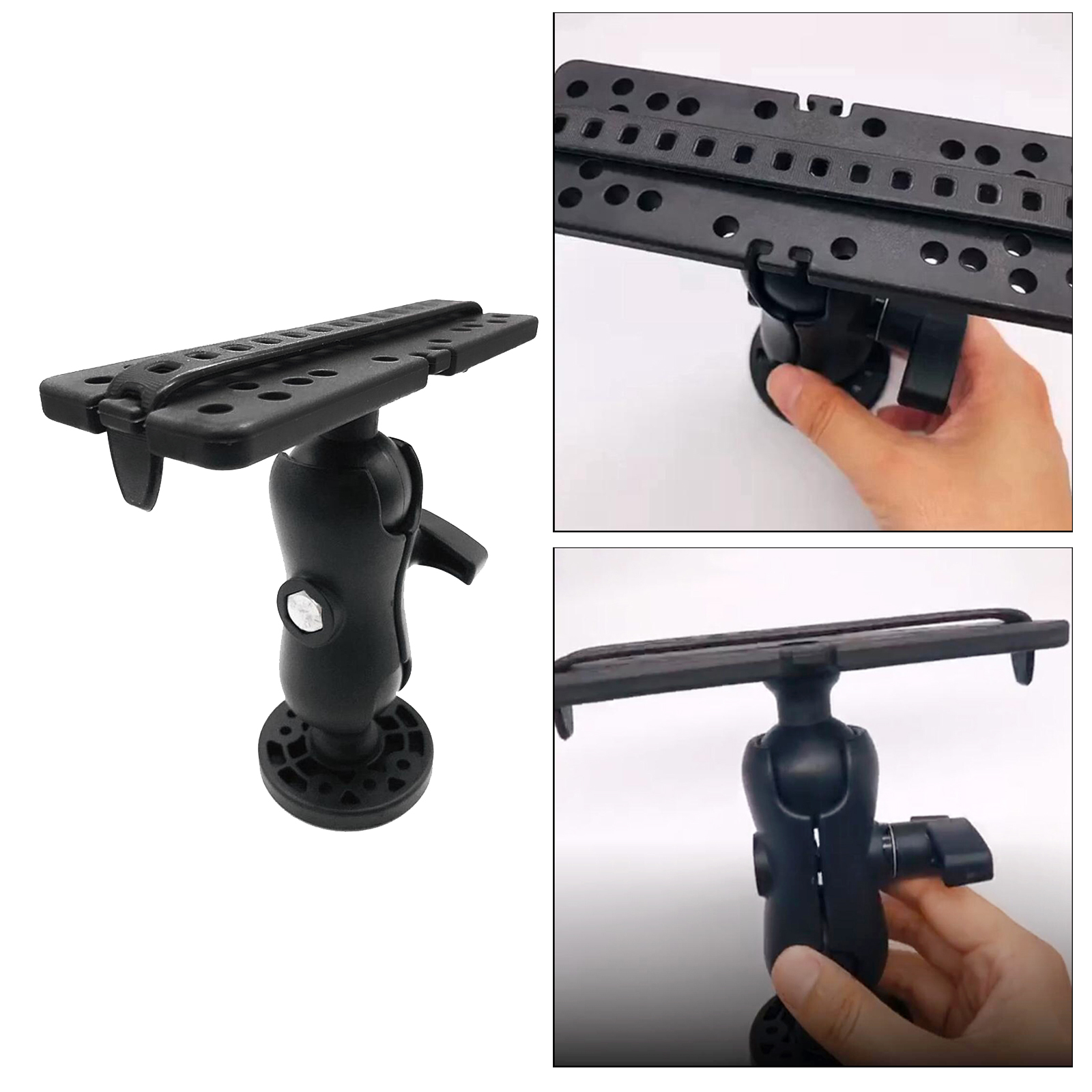 1 Piece Ball Mount with Fish Finder and Universal Base Plate Kayak Boat Accessories