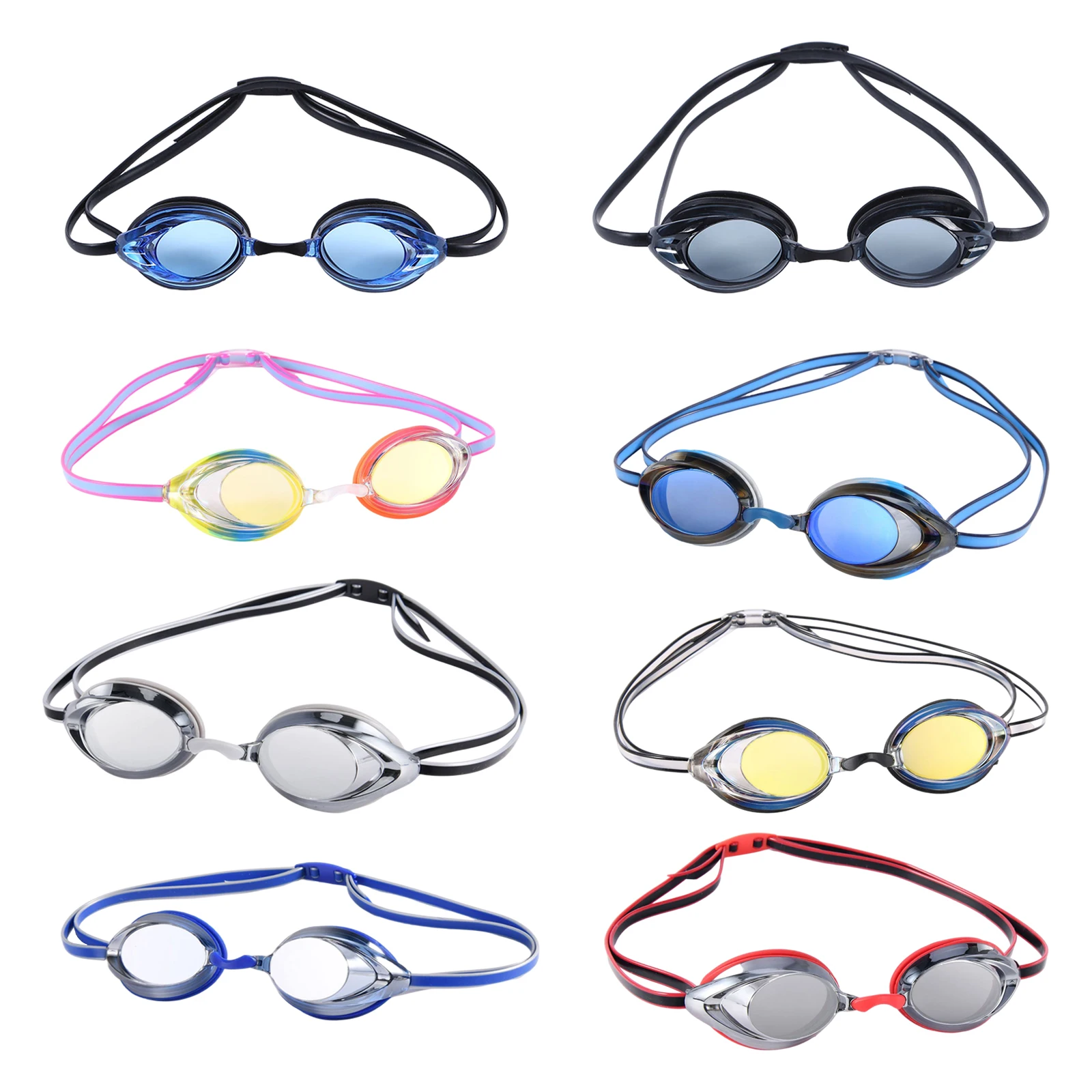 Water Glasses Professional Swimming Goggles Adults Waterproof Swim UV Protection Anti Fog Adjustable Glasses Water Sports Pool