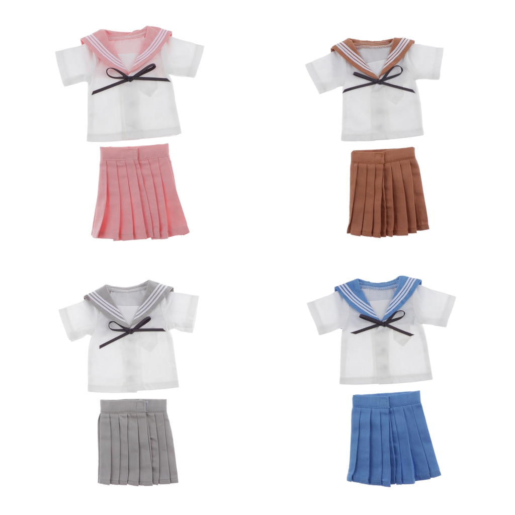 1/4 School Uniform Outfit for BJD Dollfie 17inch 18inch Dolls Clothes DIY