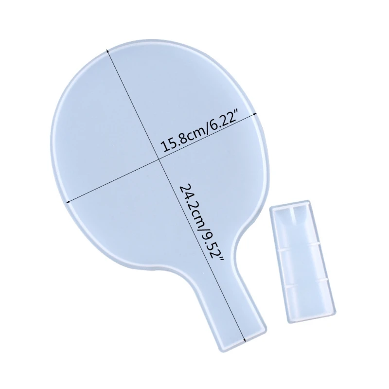 Mesa de silicona raqueta de tenis forma resina regar epoxy cristal artesanía herramienta 