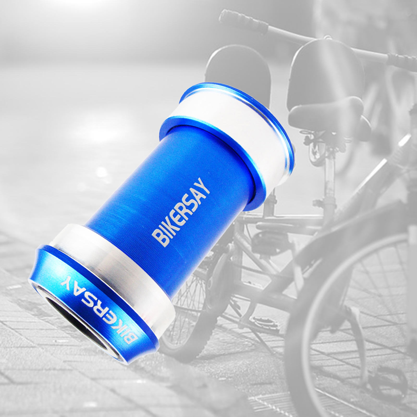Bike Bottom Bracket Hollow Pressfit Blue Waterproof Road Bicycle Hollow BB Replacement for 24mm Through Axle Repair