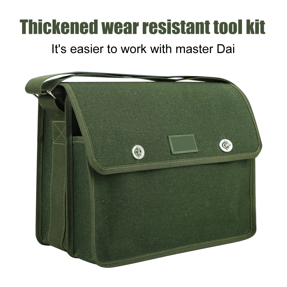 Electrician Tool Storage Bag Multi Pockets Double Layer Thickened Larger Capacity Carrying Canvas Repairing Heavy Duty Portable workbench cabinet