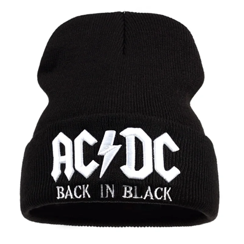 ACDC Hat Women's Winter Hats New Beanie Knit Letter Hats Girls Autumn Women's Beanie Hats Warm Hat Ladies Casual Hats Women Hat skully hat with brim