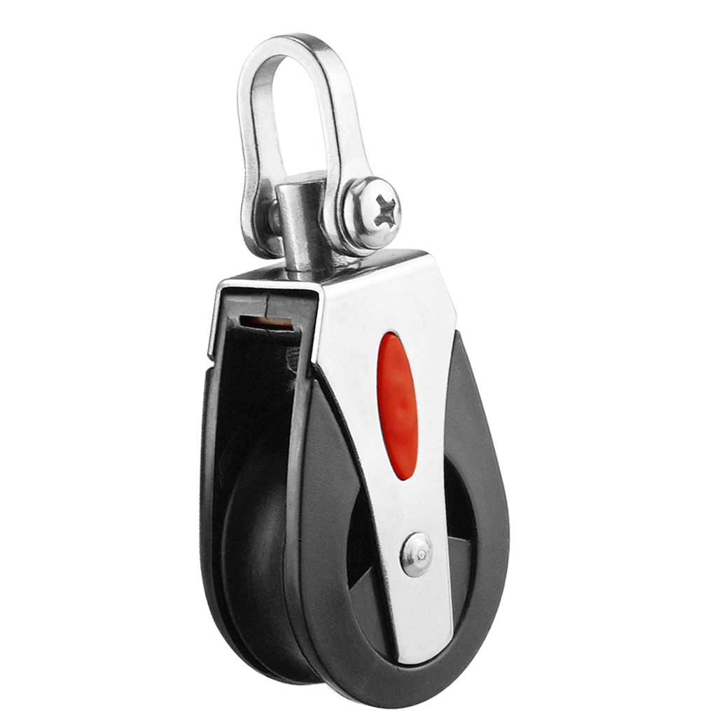 MagiDeal 1500Lb Sheave Block Universal Single Pulley Swivel Boat Rope Runner