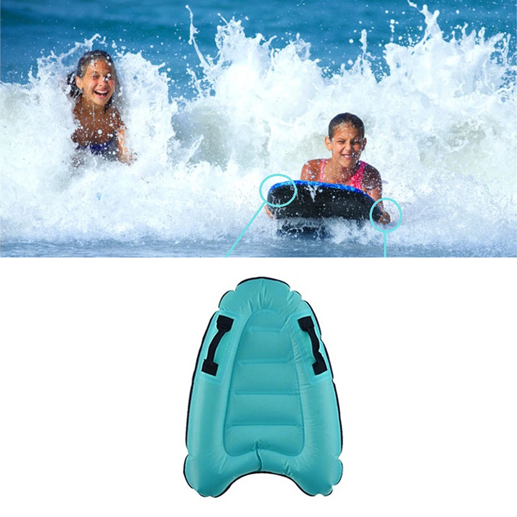 Mini 80x60cm Inflatable Surfboard Boardbody Beach Mat Pool Kickboard for