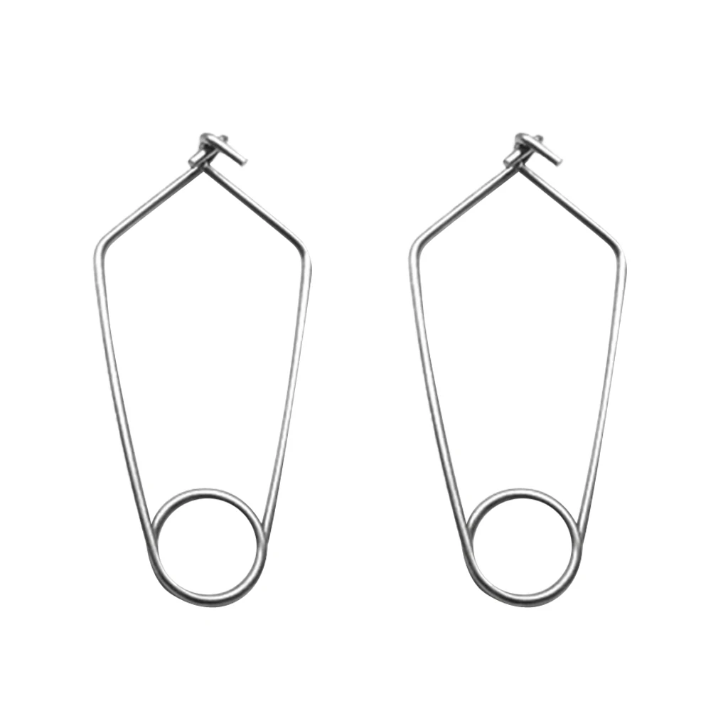 2 pieces stainless steel hooks to attach climbing sling climbing rope protection