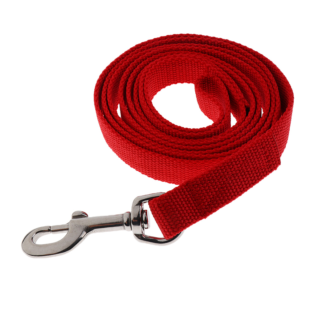 6.56ft Equestrian Horse Lead Rope Cotton Webbing Rein with Bolt Snap Clip Lightweight Equipment for Horse Riding Red/Blue/Black