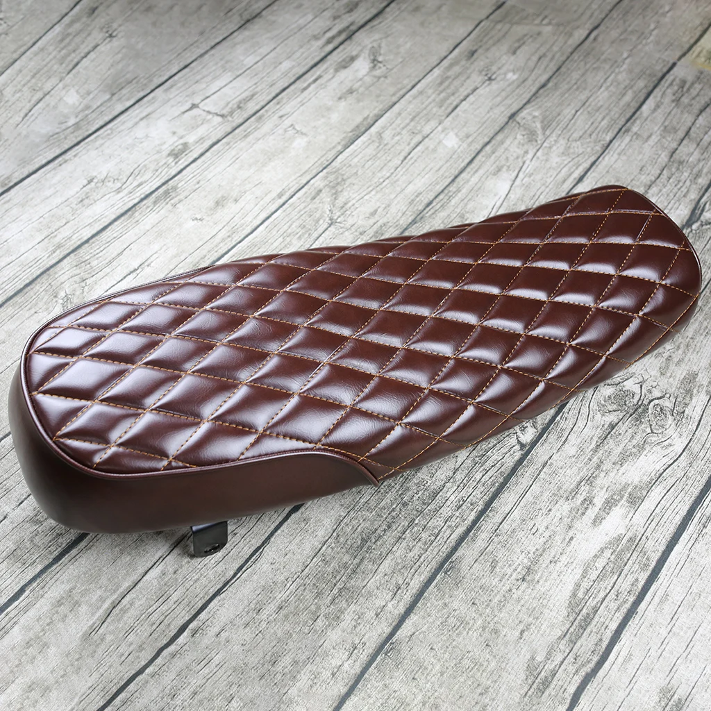 Motorcycle Retro Seat, Vintage Flat Saddle Brat Seat- Motorbike Seat Accessories
