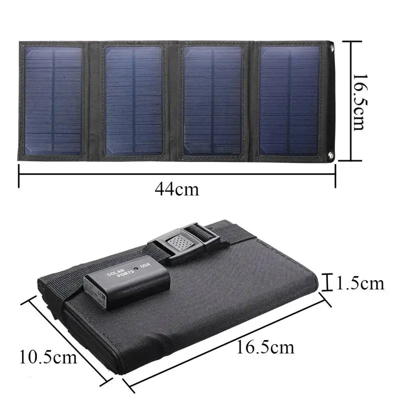 smart watch charger 60W Outdoor Sunpower Foldable Solar Panel Cells 5V USB Portable Solar Charger Battery for Mobile Phone Traveling Camping Hike universal smart watch charger