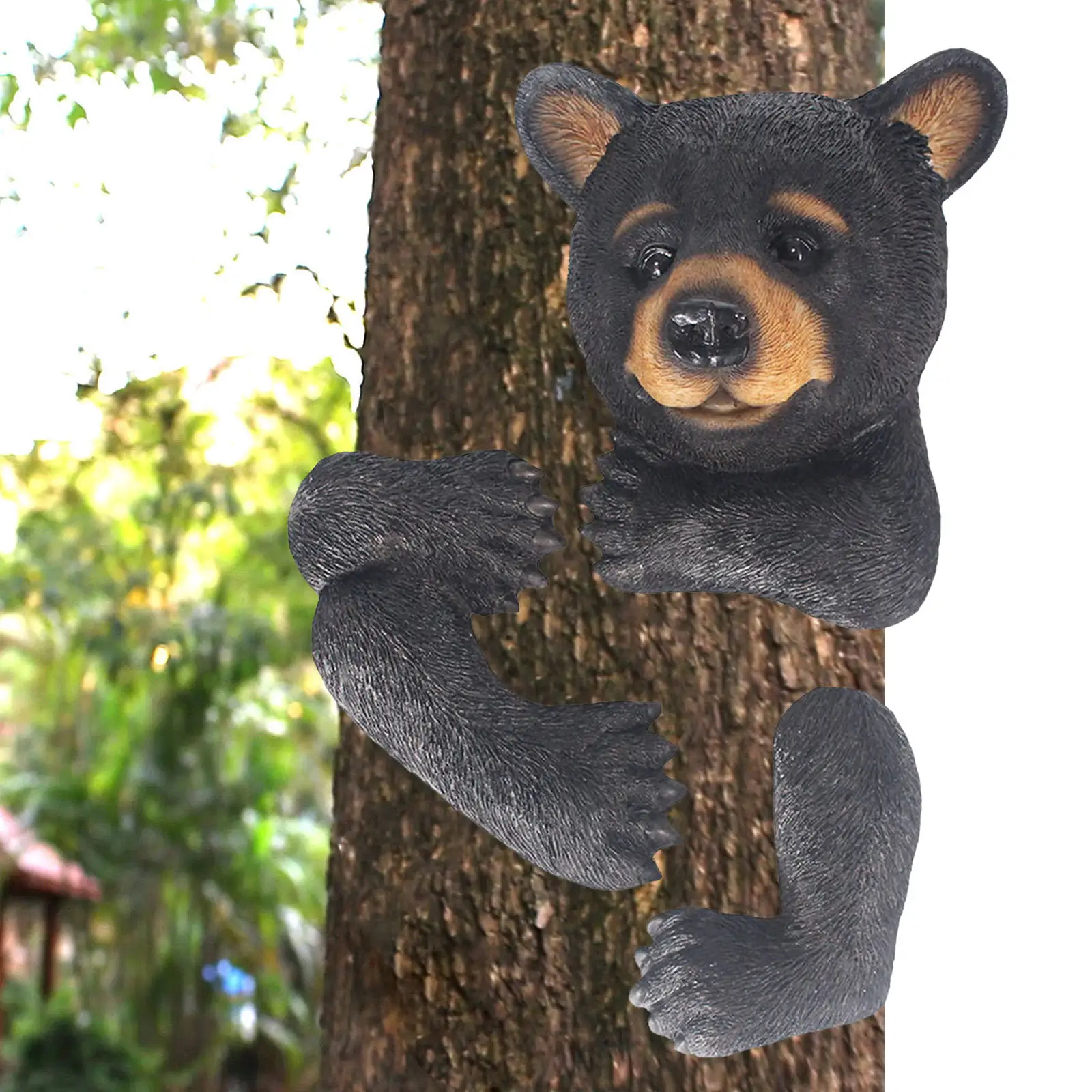 Black Bear Tree Hugger Creative Nature Lovers Gifts Home Garden Decorations Crafts