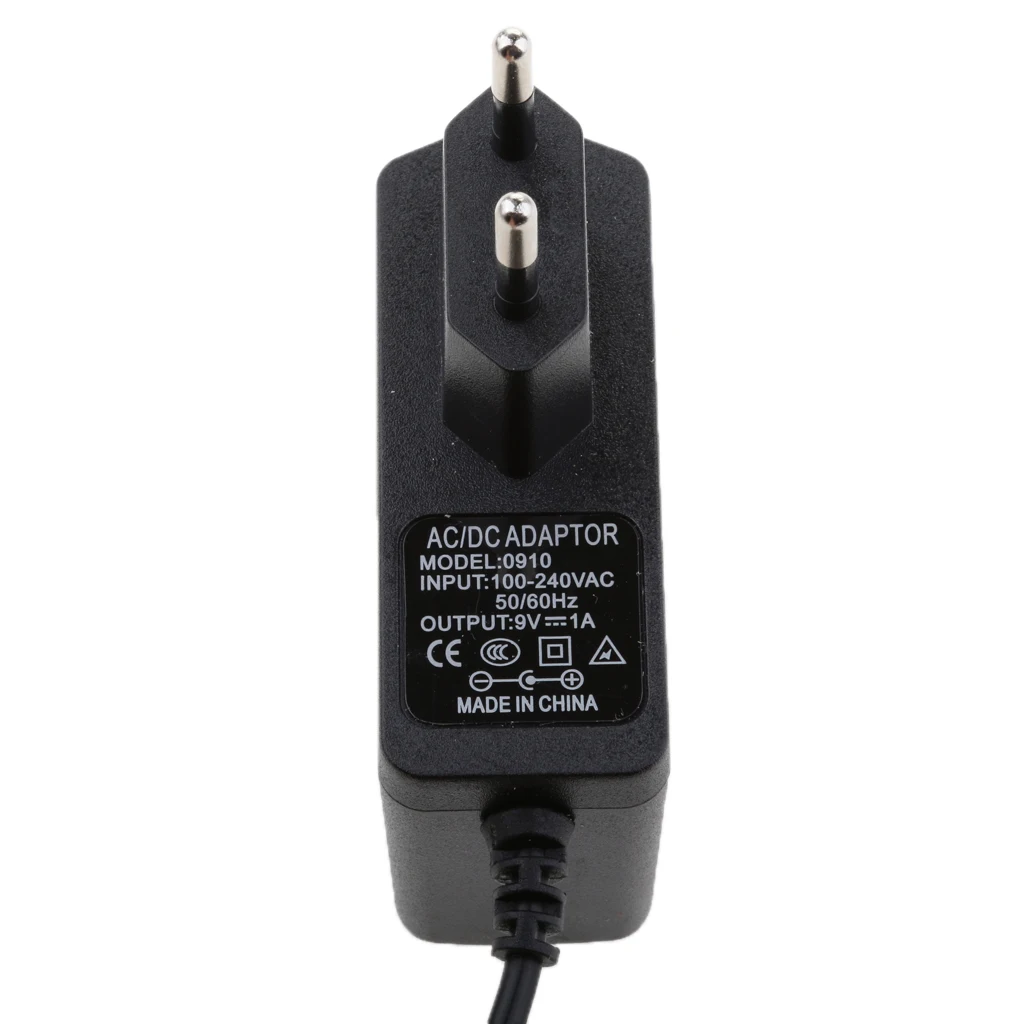 EU Plug AC DC Adapter 9V 1A Power Supply Converter Stabilized Voltage Supply