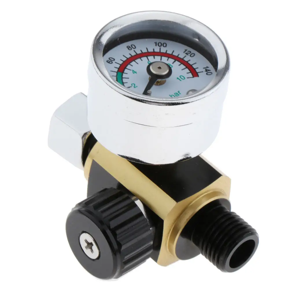 Mini Spray Paint Gun Air Pressure Regulator Gauge Oil Water Filter Trap