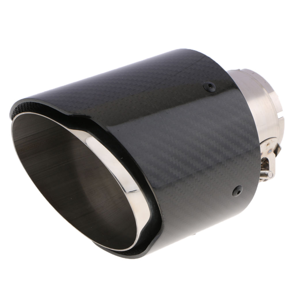 63-114mm Carbon Fiber Car Rear Exhaust Pipe Tail Muffler Silencer Universal