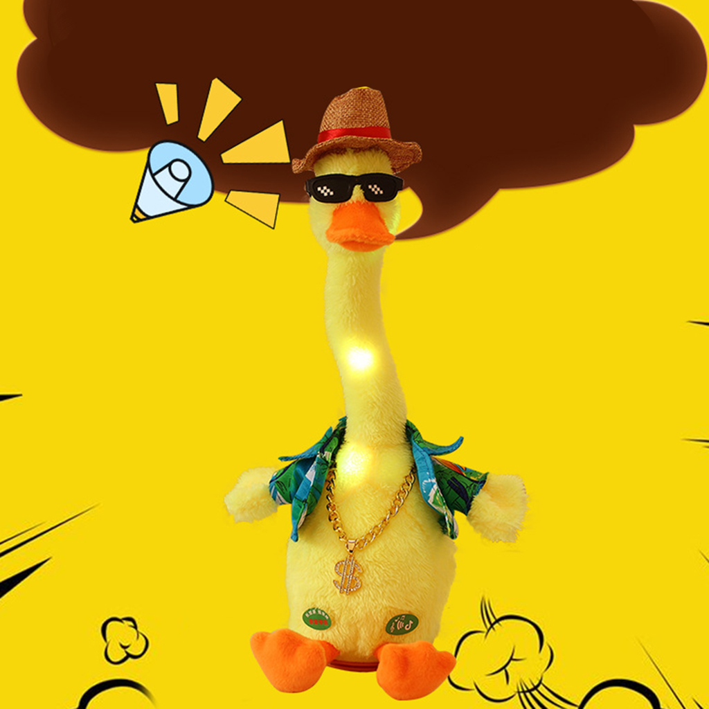 1pc Adorable Talking Duck Toy Stuffed Learn Tongue Duck Gifts for Kids