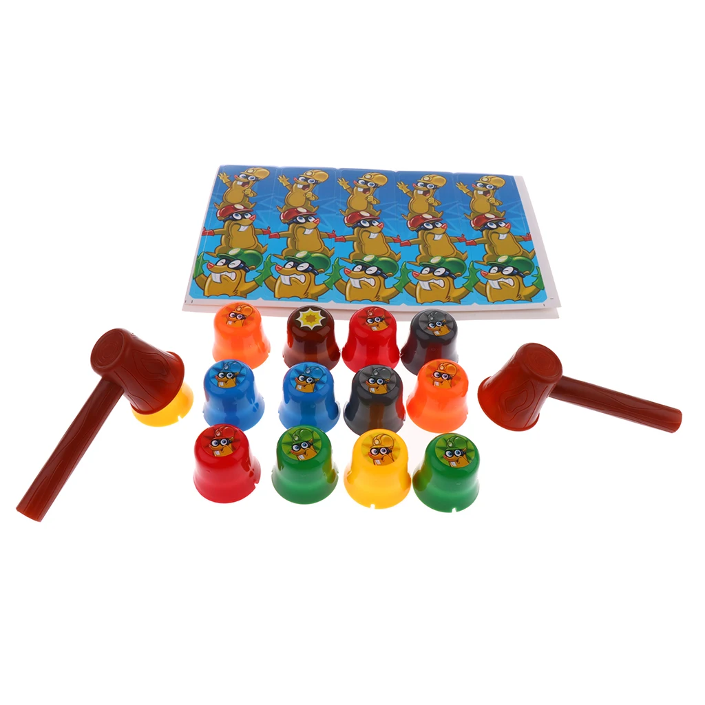 Hammering Mole and Stack Cups Board Game Parent children Toy Party Bag Fillers Board Game