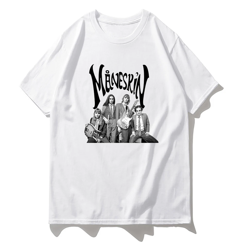 2021 Fashion Maneskin T Shirt Women Casual Hip Hop T-Shirt Female Harajuku Maneskin Merch Graphic Tee Shirt Damiano David Tshirt mens graphic tees