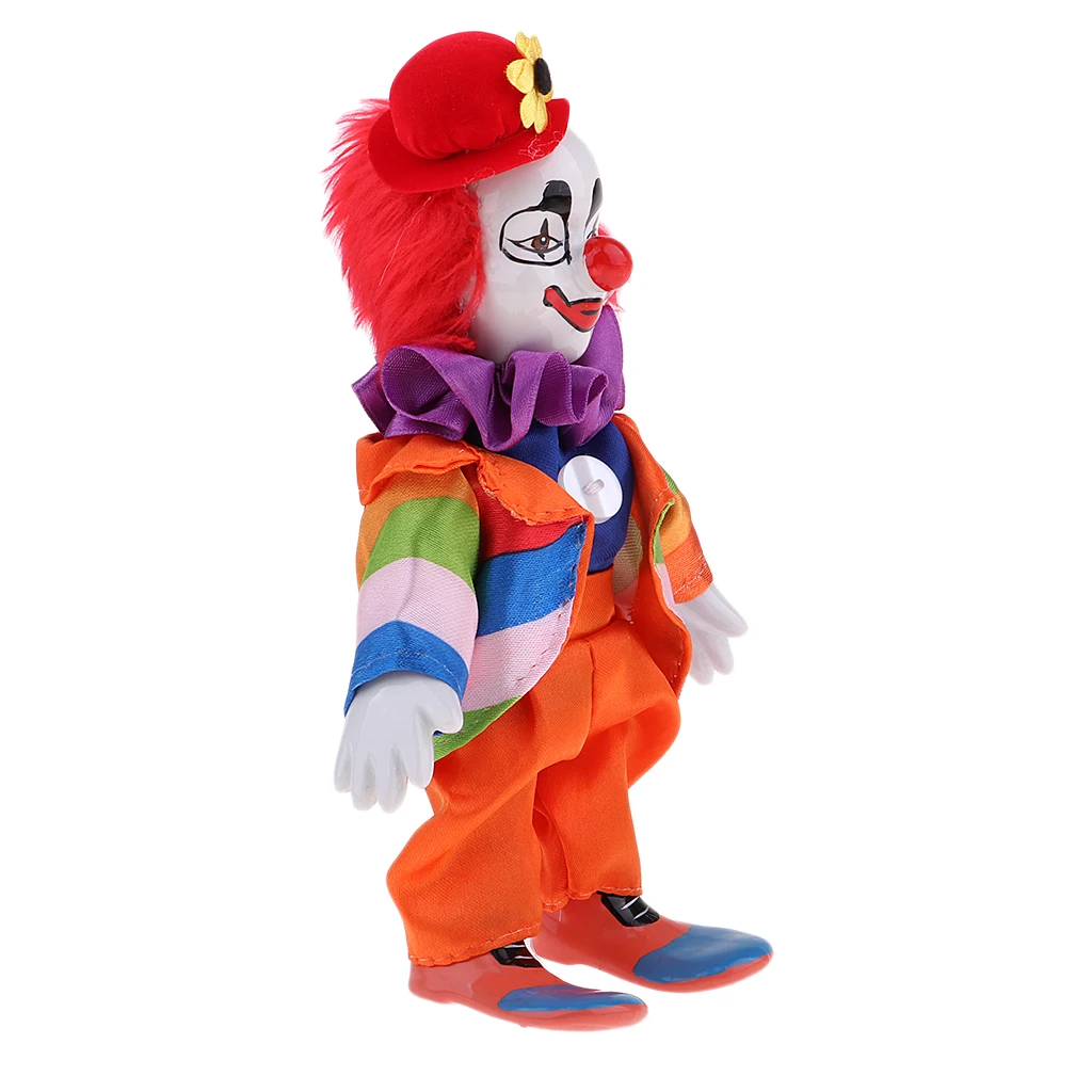 Funny Clown Doll with Colorful Costume Halloween Gift Party Decoration