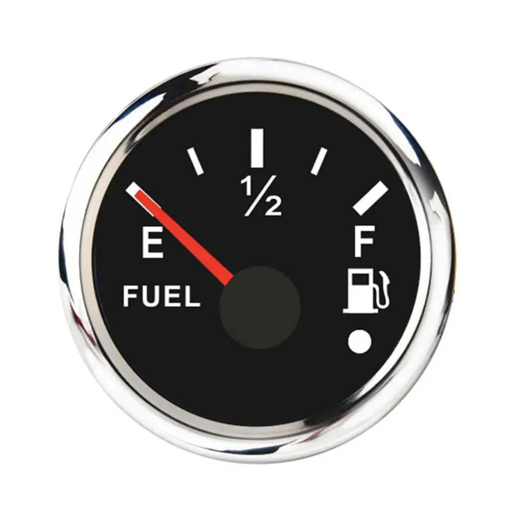 Fuel Level Gauge/ Meter for Boat Car Motorcycle, 0-190ohm, Black