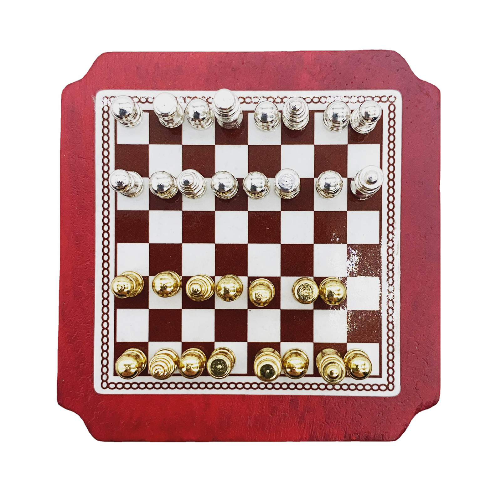 1/12 Scale Chess Set Model And Chessboard Dollhouse Miniature Decoration