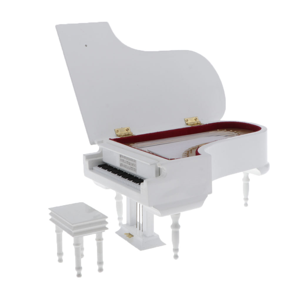 Miniature Musical Instrument Wooden Piano Model For 1/6 Dolls Girls Boys