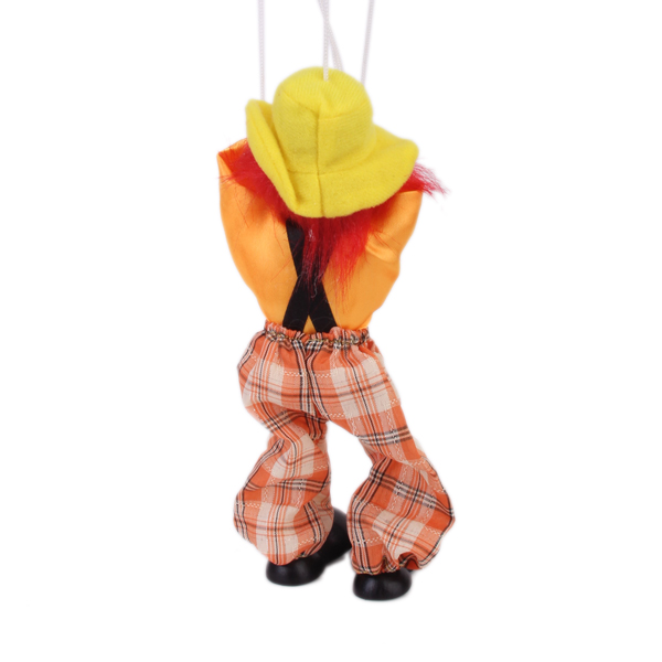 Random 1pc Wooden Clown Marionette Puppet Toy for Kids Pretend Funny Gifts