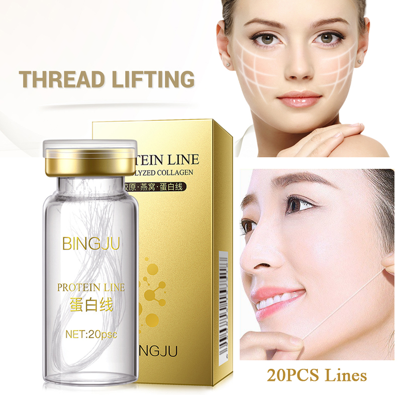 Best of Face Filler Absorbable Collagen Protein Thread Face Lift Plump Silk Fibroin Line Carving Anti Aging Essence Reviews & Tips