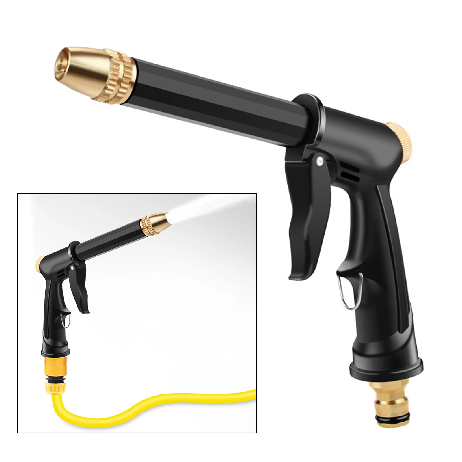 Car Washer Water Gun Watering Sprayer 360° Rotaing Spray Guns Nozzle Control Heavy Duty