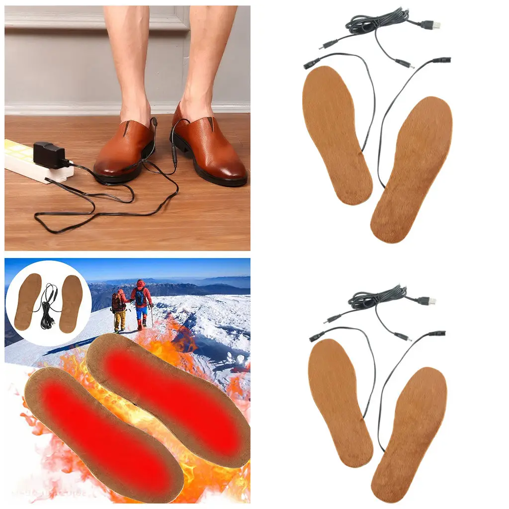 Heated Insoles USB Foot Warmers DIY Customizable washable Insole Foot Warmers for Ski Winter Boots Men