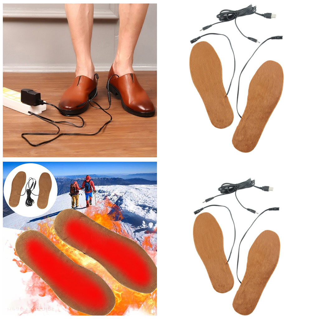 Heated Insoles USB Foot Warmers DIY Customizable washable Insole Foot Warmers for Ski Winter Boots Men