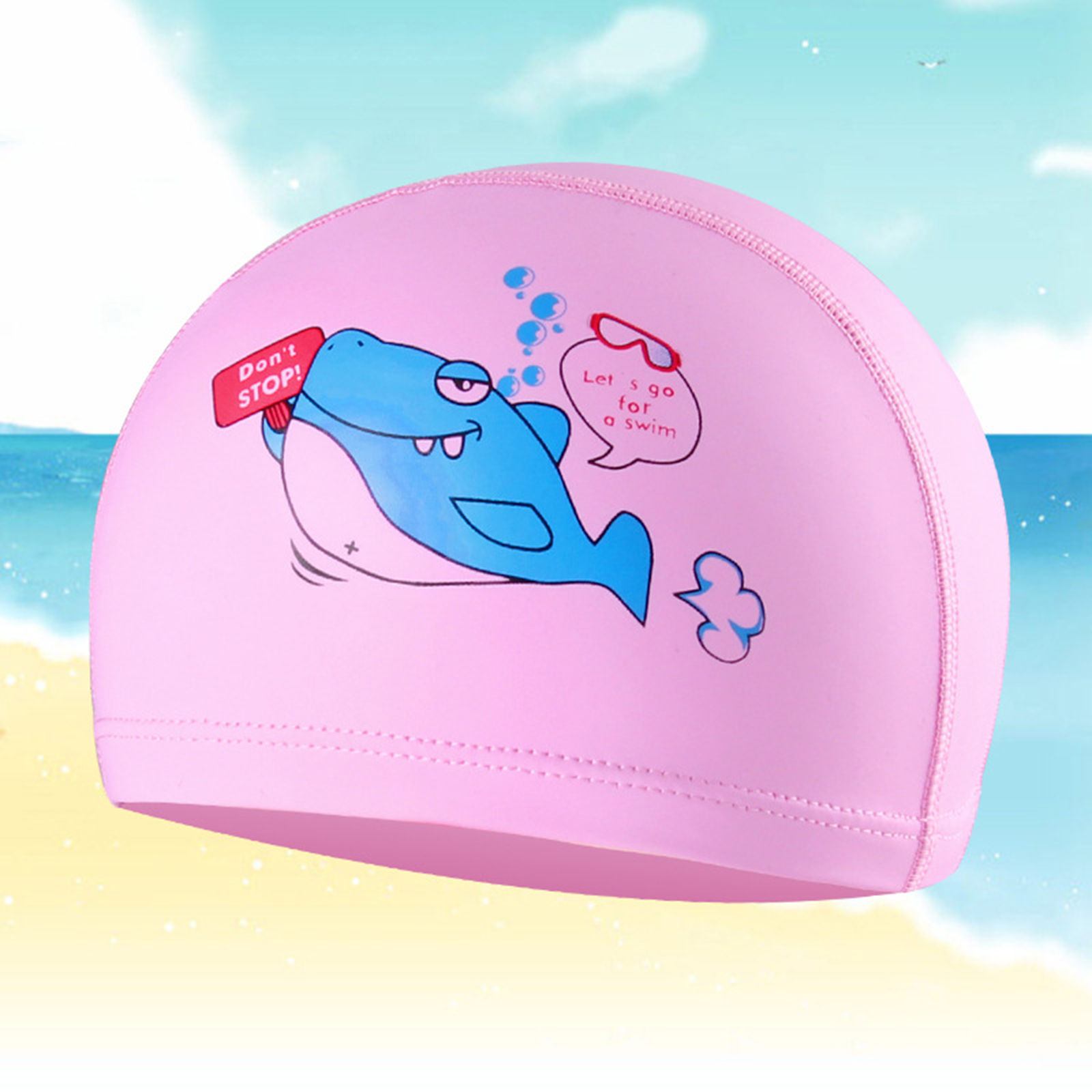 Kids Swim Caps Durable PU Child Swimming Hat 3D Fit Design Age 2-12 Boys Girls Comfortable Fit Children Swimming 